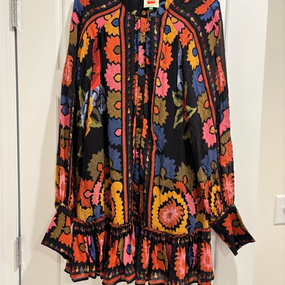 FARM Rio Flowers Tapestry Mini Dress